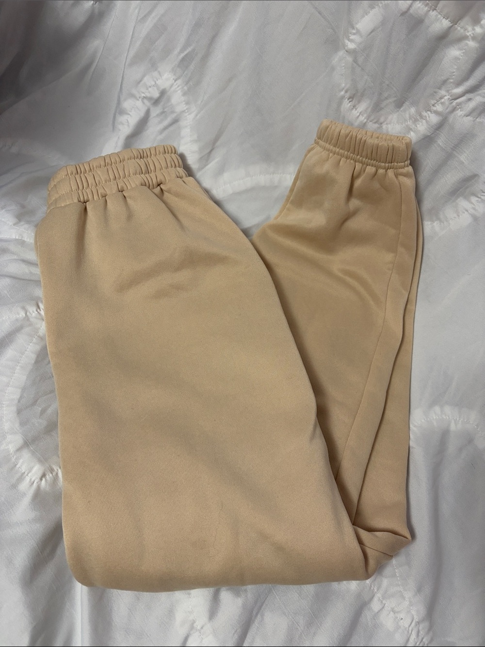SHEIN Beige Elastic Waist Sweatpants